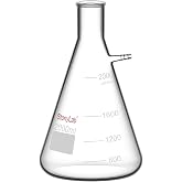 StonyLab 2000ml Borosilicate Glass Filtering Flask, Bolt Neck with Tubulation, 2L (2 Liter)