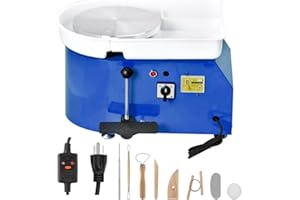 BACHIN Pottery Wheel Pottery Forming Machine 25CM 350W Electric Pottery Wheel with Foot Pedal DIY Machine for Work Art Craft DIY