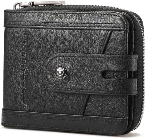 Amazon.com: MING CLAN Leather RFID Blocking Bifold Wallet For Men