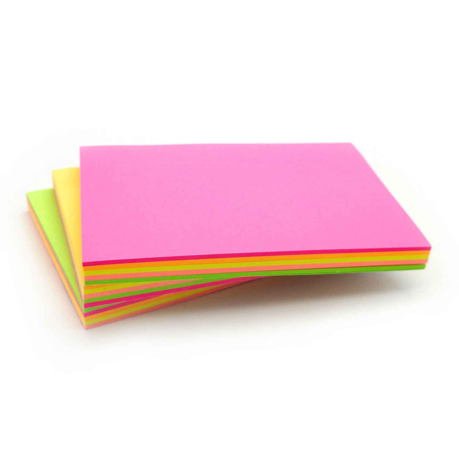 400 Large Sticky Notes (4 Pads) | Multiple Bright Colours per Pad - Choose from Shapes: Square, Rectangle, Heart, Speech Bubble | Set of 4 Pads (100 Sheets Each - 400 Sheets in Total)