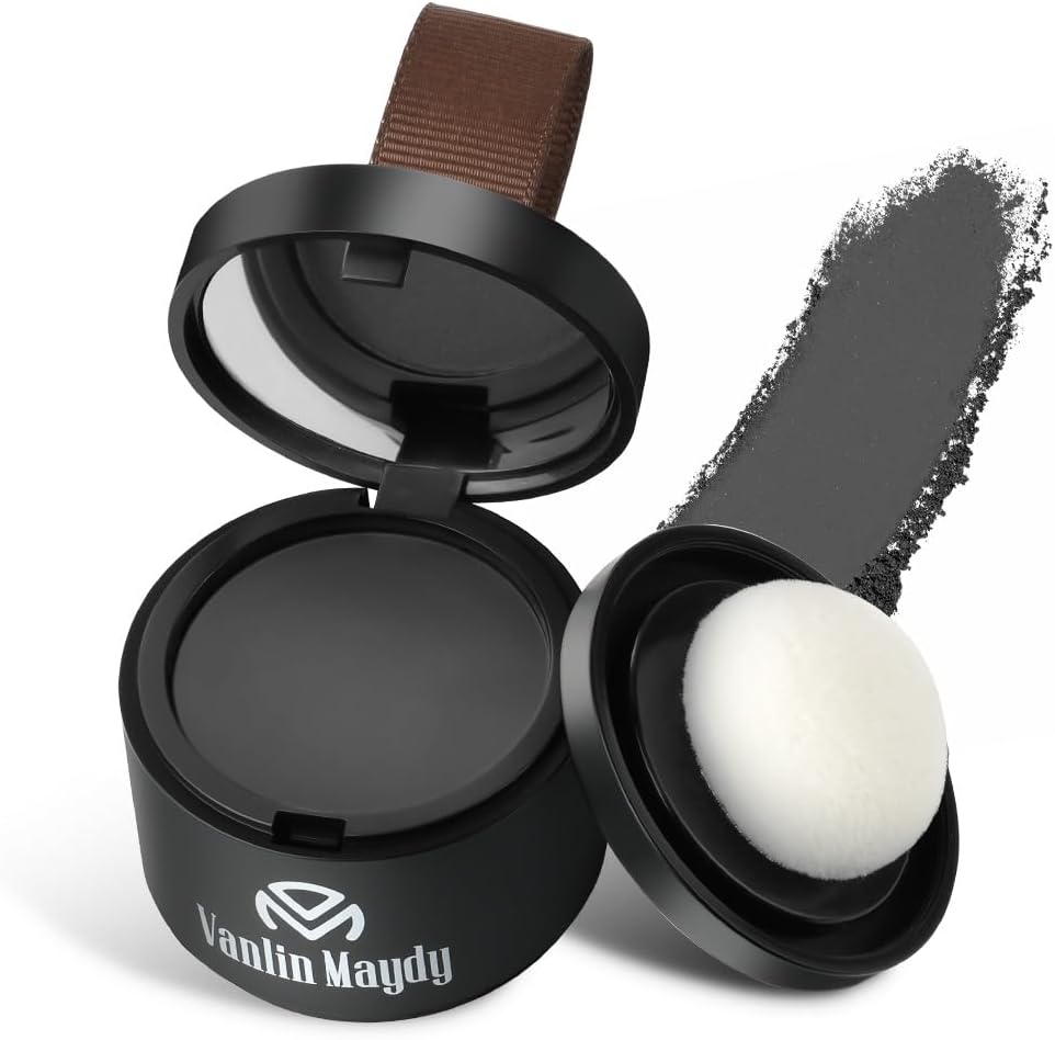 LOPHE Instantly Hairline Powder Natural Black Hairline Concealer with Mirror
