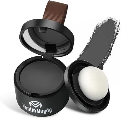 LOPHE Instantly Hairline Powder Natural Black Hairline Concealer with Mirror