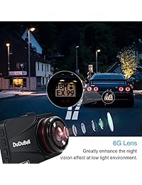 Dash Cam, DuDuBell 2K Grabadora de cámara para automóvil 170 ° Gran Angular DVR 3.0 "Pantalla LCD, 6G Mejorada Visión nocturna Dashboard Recorder con HDR G Sensor Loop Grabación Estacionamiento Monitor, Shell de aleación