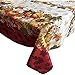 Newbridge Harvest Swaying Leaves Double Border Autumn Thanksgiving Fabric Print Tablecloth, 60 Inch x 84 Inch Oval