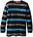 U.S. Polo Assn. Big Boys' Long Sleeve Crew Neck Stripe Thermal, Black, 10/12