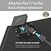 TotalMount Holder for Amazon Fire TV with 4 K Ultra HD with Smart Heat Management HDMI Cable Extension 0.6 m 3 Mounting Options Black