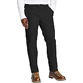 Eddie Bauer Men’s Fleece Lined Pants – Water Resistant, Lightweight Stretch Fabric, Zipper Pockets