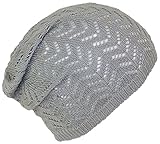 D&Y Women's Loose Knit Lightweight Chevron Pattern Beanie/Skull Cap (One Size)