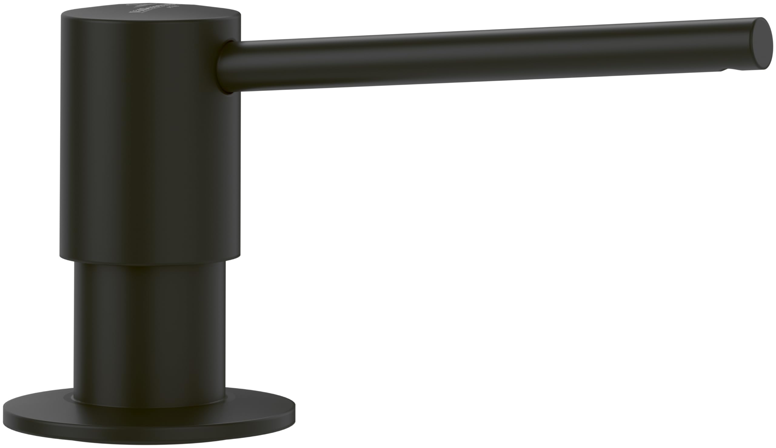Villeroy & Boch Soap Dispenser Kitchen Accessories, Built-in Washing-Up Liquid Dispenser Made of Stainless Steel, Capacity 250 ml, Round, Matt Black