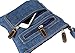 JollyChic Small Denim Bag Mini Crossbody Bag with 2 External Zip Pockets (Denim)