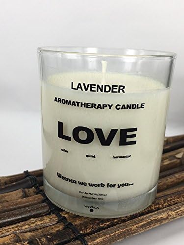 Scented Candles by Weenca/Luxury Soy Wax Candles/Aromatherapy Candles Consists Verbena-Lavender Natural Oils/50 Hours Burning Time