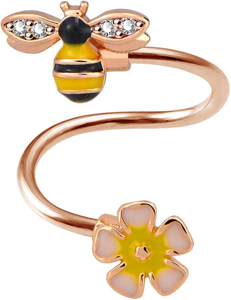 OUFER Helix Piercing 16G 316L Stainless Steel Twisted Spiral Barbell