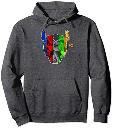 Unisex Voltron Legendary Defender 5 Lion Helmut Hoodie 2XL Dark Heather
