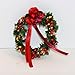 dollhouse Miniature Artisan Holiday Wreath in Red Satin with Baubles!!!