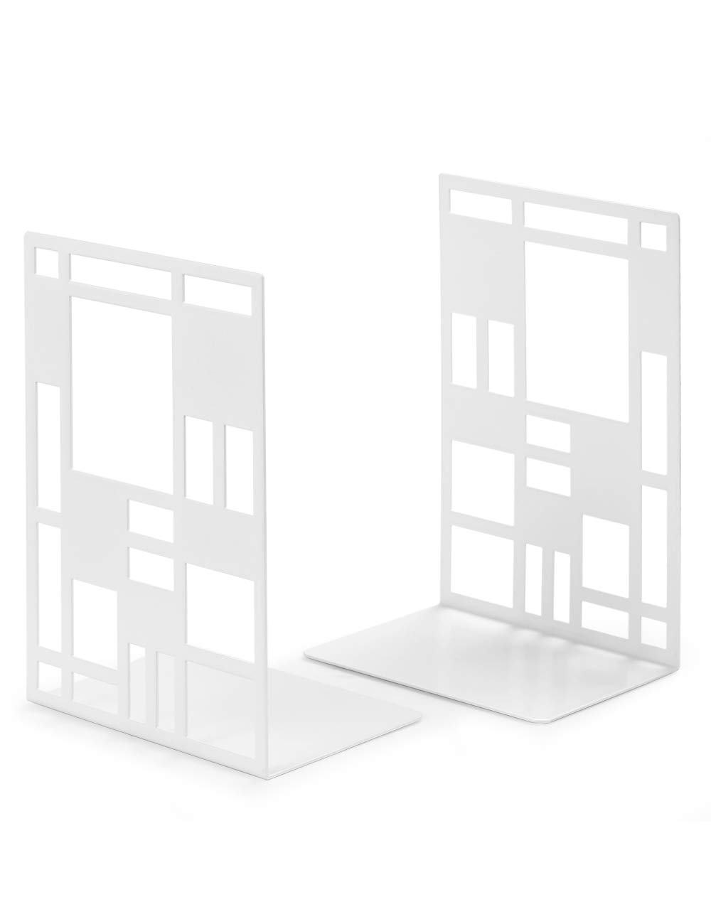 Book Ends, Bookends, Bookends Heavy Duty, Book Ends for Book Shelves, Decorative Metal Book Stopper (1 Pair) for Bookworms Gifts, Abstract Desgin Book Dividers Holders Stand for Office, Library