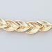 Long Way Women's Gold Plated Rhinestone Leaf Bracelet