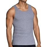 Hanes Men's 5-Pack ComfortBlend Tank with FreshIQ, Gray, Small