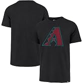47 Brand MLB Men's Team Color Distressed Imprint Primary Logo Short Sleeve Baseball T-Shirt
