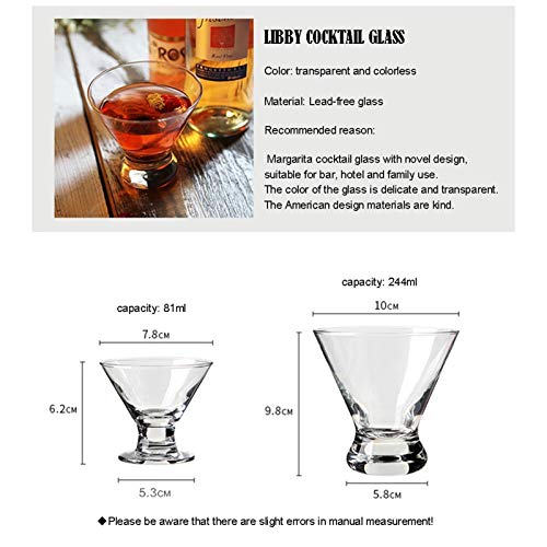 Hs&sure Weingläser, Cocktailglas, kleine Weingläser, Likörglas breiter Mund-Champagner-Glas-Eiscremetaler (Color : 2… – Bild 3