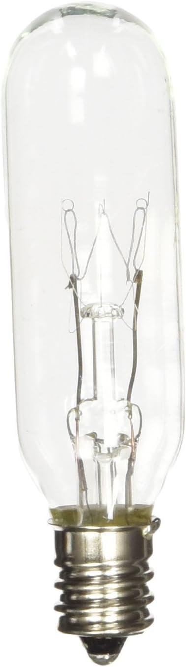 (Pack of 6) 15T6 15 Watt Tubular Light Bulb Candelabra E12 Base Clear Bulb: Home Improvement