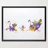 Dignovel Studios 11X14 The Lion King Simba Timon Pumbaa Inspired Watercolor Art Print New Baby Gift Baby Shower Nursery Decor Kids N251
