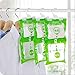 Hapy Shop 8 Pack Wardrobe Hanging Hygroscopic Anti-Mold Deodorizing Moistureproof Desiccant Hanging Bag for Kitchen Bathroom,Dehumidification Process Could be Witness
