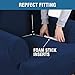 H.VERSAILTEX Wing Chair Slipcover Chair Covers for Wingback Chairs Wingback Chair Covers Slipcovers 1 Piece Stretch Sofa Cover Furniture Protector Soft Spandex Jacquard Checked Pattern, Navy