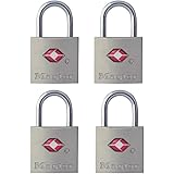 Master Lock 4683Q Keyed TSA Approved Luggage Lock, 7/8 in. Wide, 4-Pack
