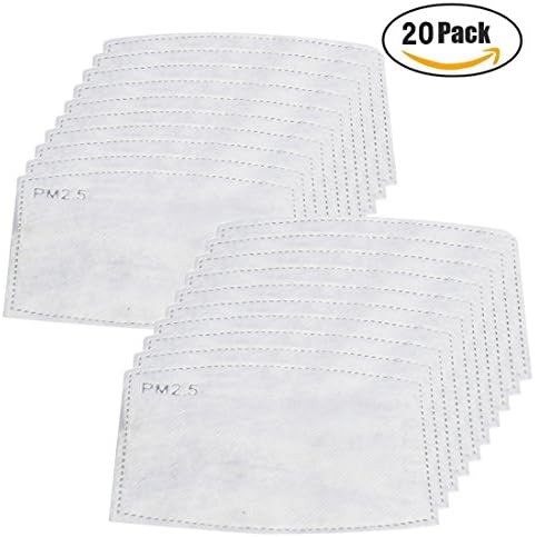 Xianheng Square Filter Pad 20 PCS Cartridge Replaceable Anti Pollution PM 2.5 for Mouth Masks Face