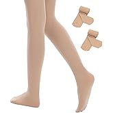 Century Star 2-Pack Girls Ballet Tights-Soft Footed Dance Transition Tights (Toddler/Kids)