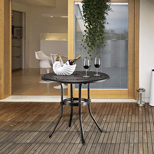 Bar Table SYTHERS Outdoor Bar Height Patio Table With Umbrella