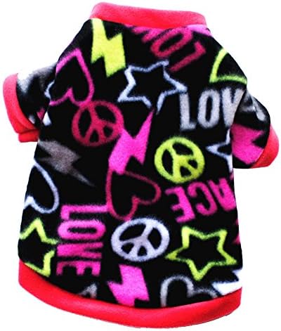 JJ Store Pet Dog Warm Fleece Sweater Puppy Heart Hoodies Coat Clothes Apparel