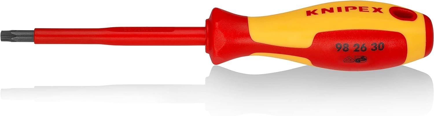 KNIPEX Screwdrivers for Torx Screws Insulating Multi-Component Handle, VDE-Tested 210 mm, 98 26 30