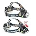 Boruit 3 Modes T6 Rechargeable Super Bright Waterproof & Zoomable Headlamp fit for Skiing, Camping, Running, Hiking