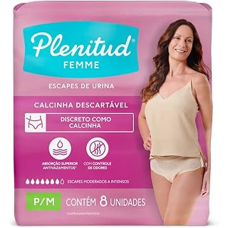 Plenitud Roupa Íntima Active Mulher, 8 unidades - P/M