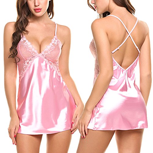 Avidlove women v neck nightwear sexy lingerie satin sle…