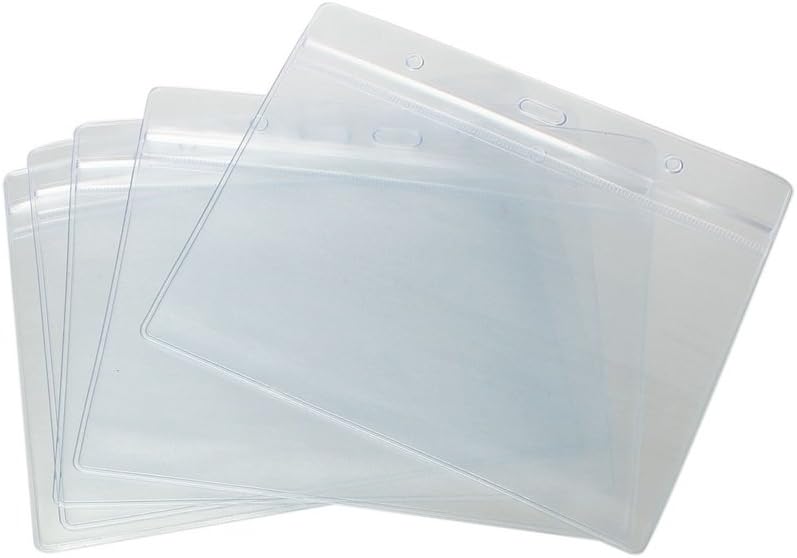 CKB LTD 50x A6 HORIZONTAL Extra Large Landscape Clear ID Badge Card