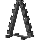 Awzhmy 5 Tier Dumbbell Rack Stand, Premium Steel Weight Rack for Home Gym | A-Frame Steel Design, 5-15 LB Weight Capacity, Space-Saving Dumbbell Storage Organizer for Home Gym