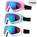 Yidomto Ski Goggles, 3 Pack Anti-Scratch Snow Goggles for Men, Women, Boys, Girls, Kids, Toddlers & Youth, UV 400 Protection for Skiing & Snowboard (White/Pink/Blue)