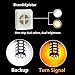 Partsam 2PCS 7440 7440NA 7443 7444NA 7505 992 W21W T20 White/Amber Switchback Dual Color High brightness 60-3528-Epistar-Dual Chip-SMD LED Car Turn Signal Light Bulbs