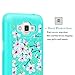 Core Prime Case, Galaxy Prevail LTE Case, Heng Tech (TM) Flower Design Studded Rhinestone Crystal Bling Hybrid Armor Defender Case Cover for Samsung Galaxy Core Prime