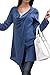 Wearlove Women's Long Sleeve Asymmetric Hem Split Wrap Sweater Poncho Top Coat
