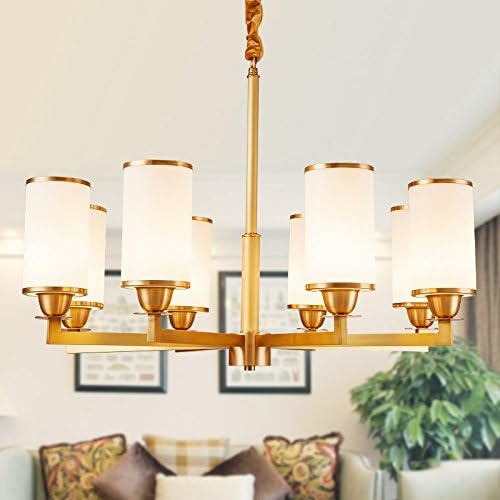 Modern Wall Lamp Bedroom Villa Living Room Lamp Luxury Chandelier Retro Pure Copper Lamp American Villa Living Room Lamp French Dining Room Bedroom Hanging Lamp,White Led,Single Head Wall Lamp 1