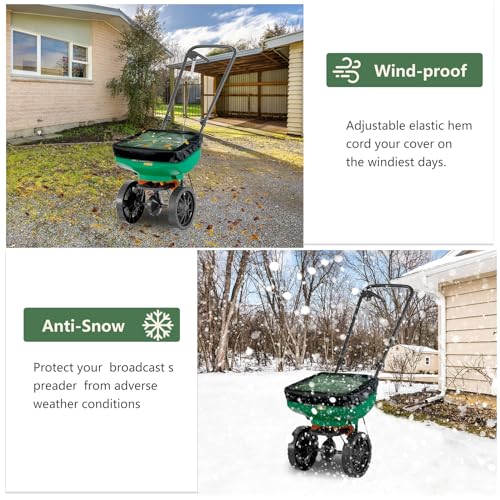 Mini Broadcast Spreader Cover with PVC Transparent Window,18.1"X16.1" Waterproof Fertilizer Spreader Cover,Suitable photo 10