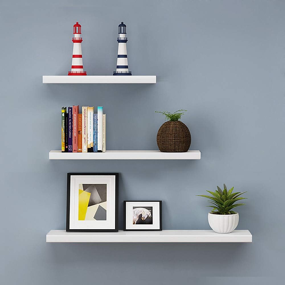 aimu Decorative Floating Wall Shelves, Wall Mounted Shelf,Wooden