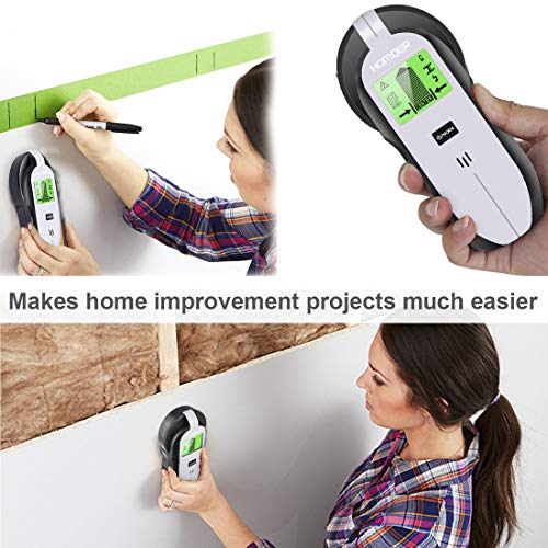 Homder Stud finder Wall Scanner 4 in 1 Electric Wall Detector Finders Magnetic Stud finder with Laser Level Digital LCD Display for Wood AC Wire Metal Studs Detection