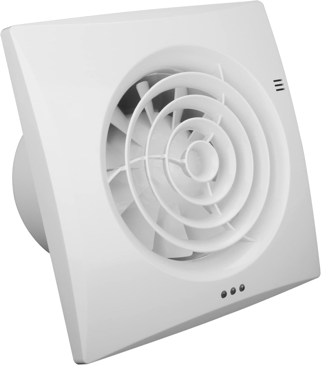 Fantronix ENVIRO White Bathroom Extractor Fan, Standard Operation with Light Switch. Wall or Ceiling Mountable, Fascia Size: 158x158x26mm, 99mm diameter vent