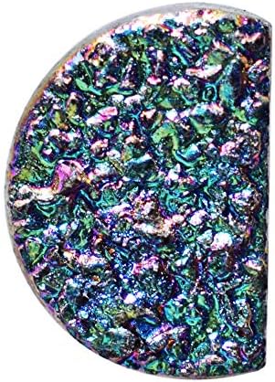 Titanium Druzy Cabochon, Half Circle, Size 17x12x6 MM, Ring Stone, Jewellery Making, Pendant Stone, Druzy Geode, AG-12477