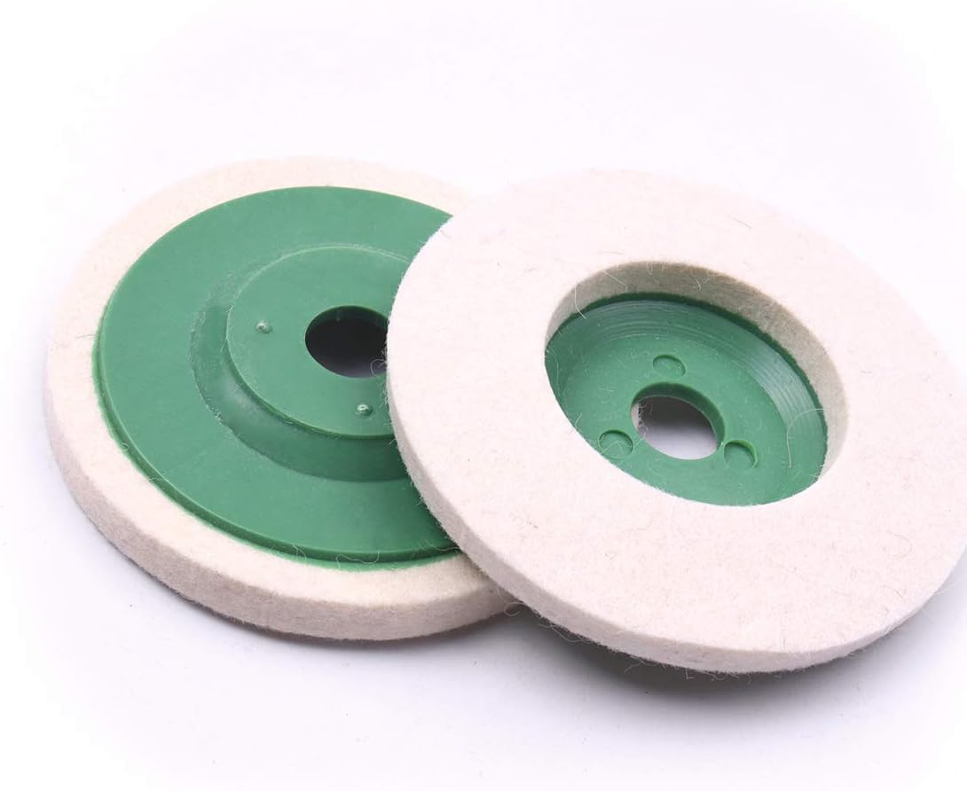 ATOPLEE 1pc 4'' 100mm Wool Polishing Buffing Wheel Pad Bore Dia