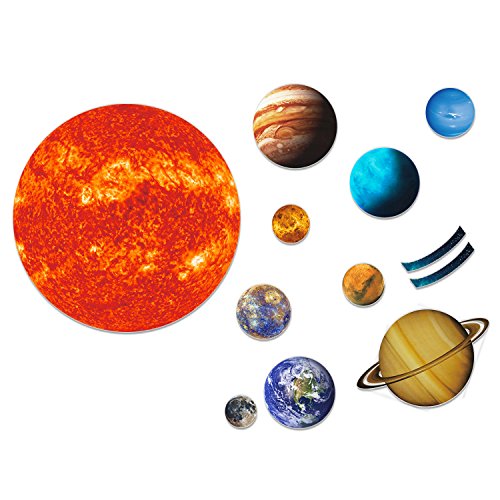 SpriteGru Giant Magnetic Solar System 12 Individual Briefing Magnets.Perfect Toddlers Kids. (24 PCS)